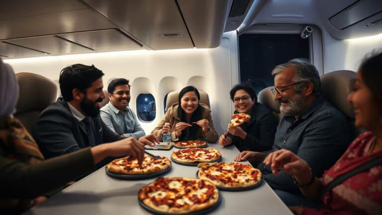 pizza dalam pesawat - ilustrasi berita Pizza dalam pesawat: Air India sajikan pizza batu di rute jarak jauh Amerika…